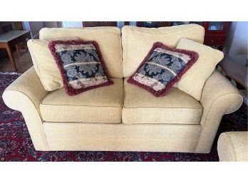 Ethan Allen Bennett Roam Arn Loveseat Sofa With 4 Pillows & Original Receipt