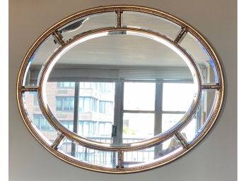 Large Vintage Gilded Oval Wall Mirror