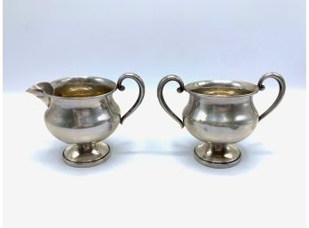 Revere Silversmiths Inc Vintage Sterling Silver Weighted Sugar And Creamer