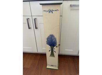 Storage Cabinet With Purple Painted Flowers