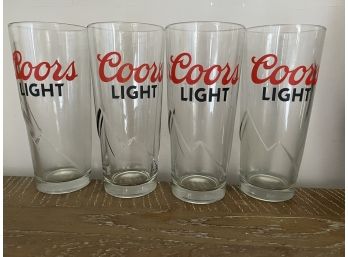 4 Heavy Coors Light Glasses