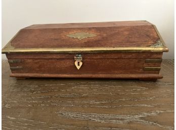 Handmade Wood And Brass Box