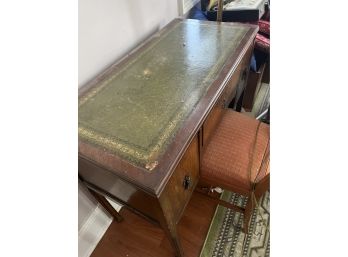Antique Desk With Leather Top