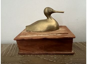 Trinket Box With Brass Duck