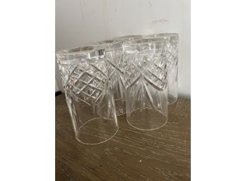 Cut Glass Pitcher With 7 Glasses