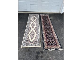 Pair Of Poor Condition Runner Rugs