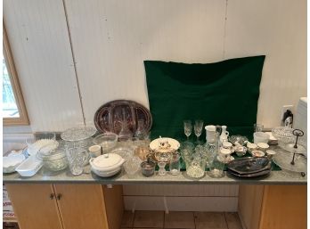 Table Lot Of Glass