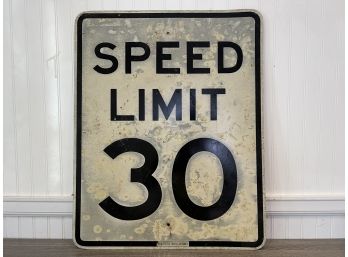 Speed Limit Sign From Wethersfield CT