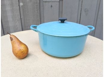 Vintage Robins Egg Blue Le Creuset 9.5'' Round Pot