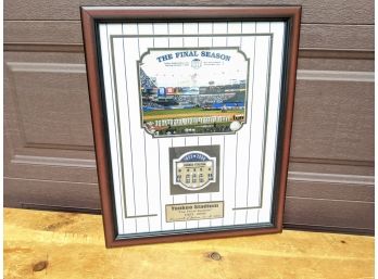 The Final Season Yankee Stadium Collector Framed And Matted Memorabilia