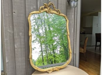 Large Old French Ribbon Framed Mirror