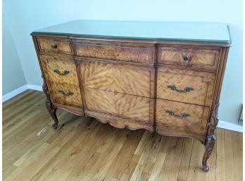 Vintage French Provincial Tiger Oak Dresser With Inlay Details Bedroom Set #2