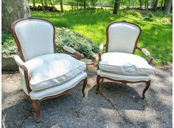 Vintage Pair Of Upholstered Side Chairs