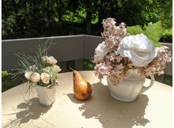 Grouping Of Two Faux Flower Arrangements