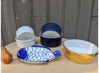 Collection Of 5 Pieces Of Dansk Bakeware And A Serving Plate