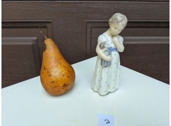 Royal Copenhagen Girl With Doll Porcelain Figurine #2