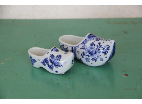 Delft Pottery Miniature Dutch Shoes