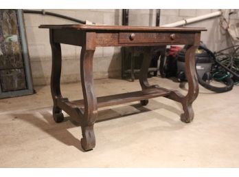 Antique Oak Hall Desk - AS IS