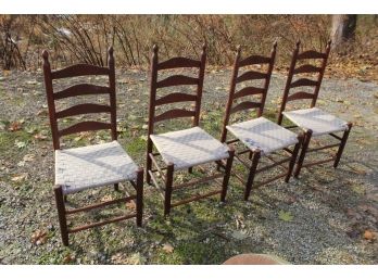 Vintage Shaker Style Ladder Back Chairs
