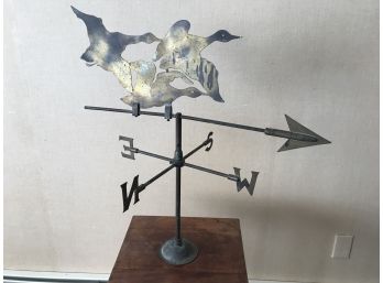 Geese In Flight Weathervane - Burnished Copper And Brass Finish