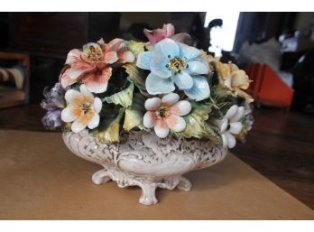 Vintage Capodimonte Style Floral Decor