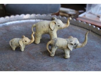 Vintage Carved Elephants