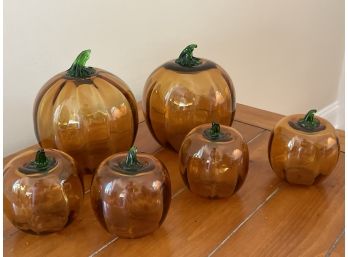 Beautiful Glass Pumpkin Decor