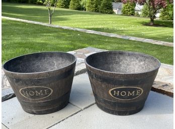 A Pair Of HOME Resin Planters