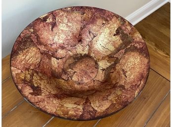 A Beautiful Decorative Bowl With Autumnal Colors