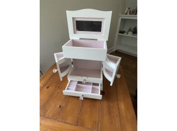 Pottery Barn Kids White Jewelry Box, Part Of The Abigail Collection