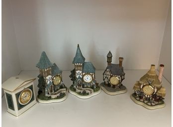 Vintage Lenox Clock & Father Time Collectible Castle Clocks