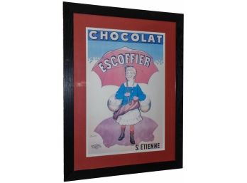 Large Vintage 'Chocolat Escoffier' Poster By T. Coulet