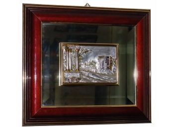 Sterling Silver Art With Mirror Frame