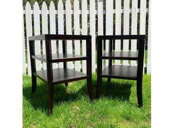 Pair Of Pottery Barn Tiered Side Tables