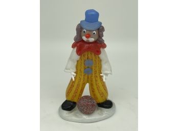 Art Glass Clown Statue