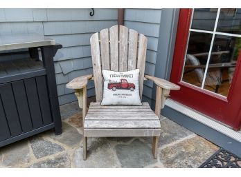 Cynthia Teak Oversized Adirondack Chair With Cup Holder