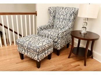 Chairs America Jean Accent Chair With Matching Ottoman In Casbah Denim (RETAIL $1,391)