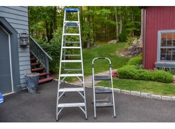 Werner Advance Performance 8 Foot Aluminum Ladder Model No. 368 And Werner Step Ladder