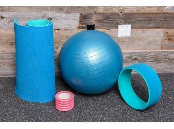 Yoga Essentials - Ball, Mat, Wheel And Foam Roller