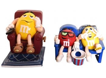 Set Of Two M&M Candy Dispensers - La-z-boy And At The Movies