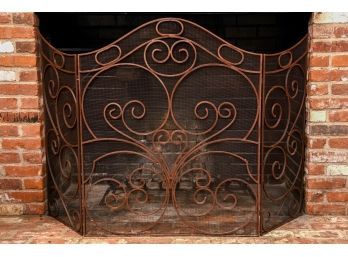 Oversized Scroll Fire Screen