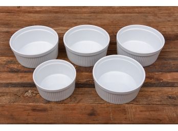 Set Of Five Harold Import Company Porcelain Souffle Bowls