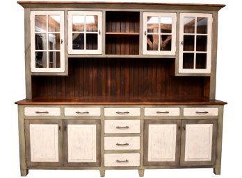 Custom Reclaimed White Pine Wood Hutch By Furniture From The Barn