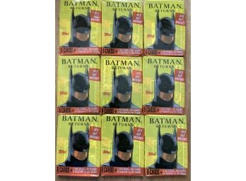 Lot 1 Of 18 Unopened Topps Trading Cards Of Batman Returns In Yellow