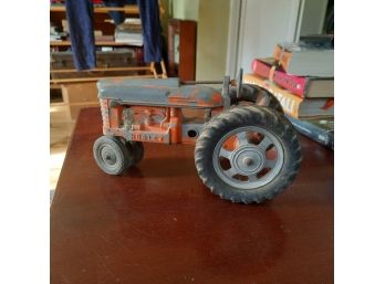 Vintage Hubley Die Cast Farm Tractor 9' Length Nice #35