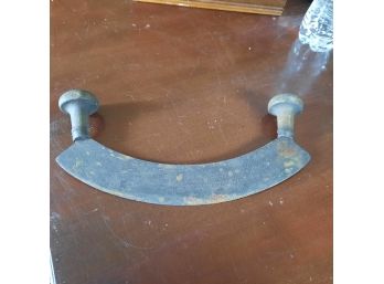 Antique Chopper Is 12' Long With Steel Blade And Wooden Handles.#39