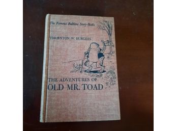 Classic Children's Book, The Adventures Of Mr. Toad Published By Grosset & Dunlap.#48