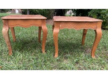 Matching Side Tables Ready To Be Repurposed