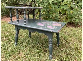 Green Side Table With Faux Painting Columbia Manufacturing Co.
