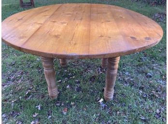 Large Round Pine Topped Table